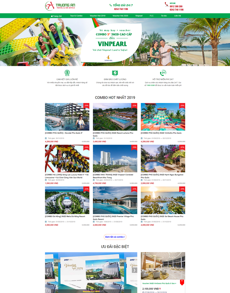 Website Trường An Travel